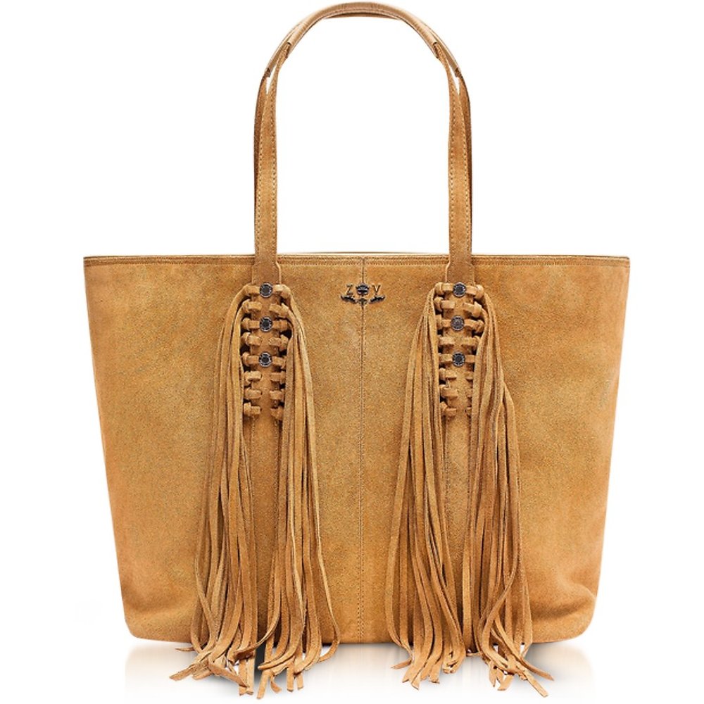 ZADIG & VOLTAIRE Mick Suede Fringed Tote Bag